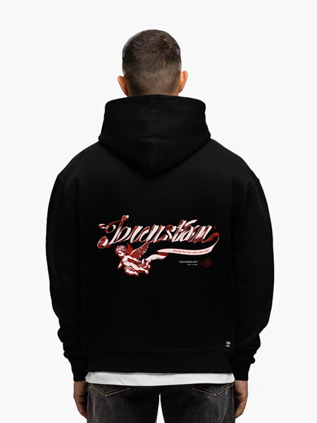 JorCustom JorCustom Swirl Zipped Hoodie - Black JorCustom Swirl Zipped Hoodie - Black