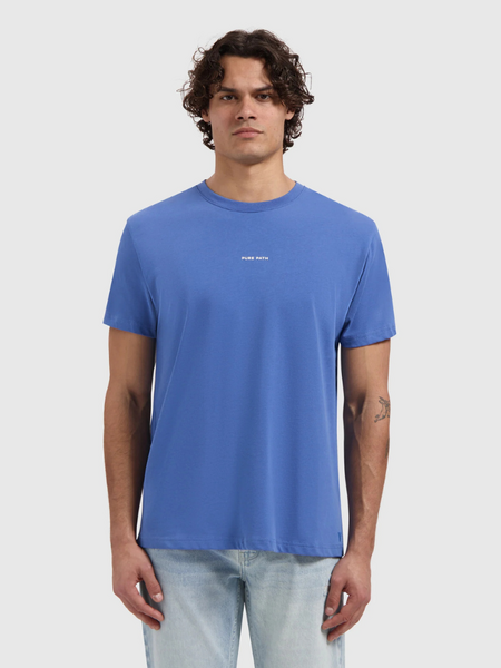 Pure Path Pure Path Essential Logo T-Shirt - Faded Cobalt