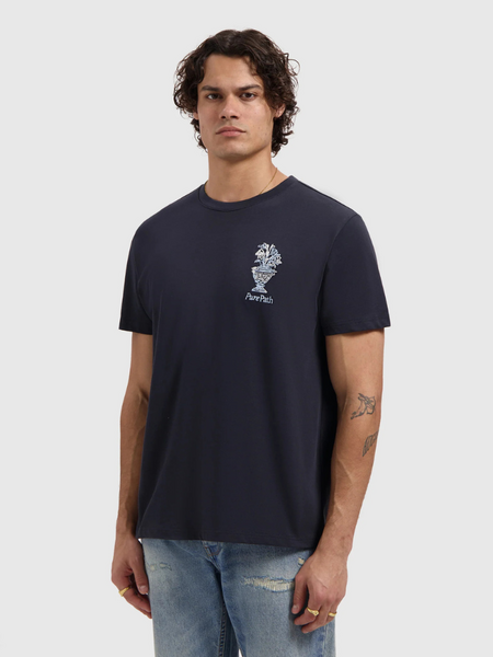 Pure Path Pure Path Embroidered Vase T-Shirt - Dark Navy