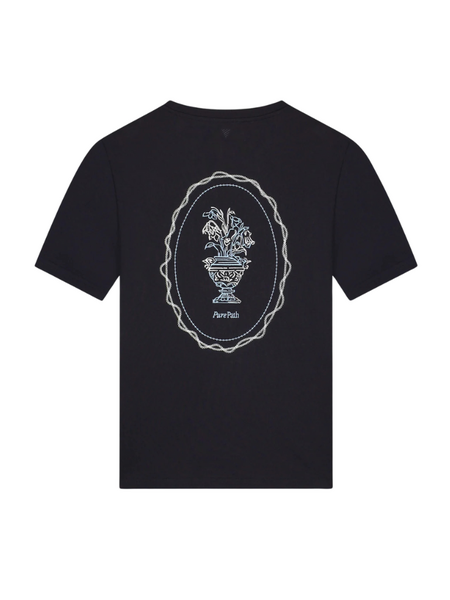 Pure Path Pure Path Embroidered Vase T-Shirt - Dark Navy