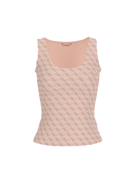 Guess Guess SL 4G Allover Tank Top - Cosmic Vanilla Guess SL 4G Allover Tank Top - Cosmic Vanilla