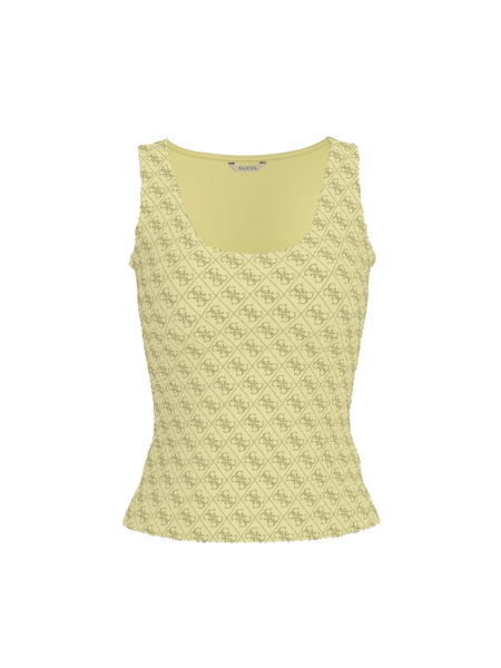 Guess SL 4G Allover Tank Top - New Wax Yellow Guess Guess SL 4G Allover Tank Top - New Wax Yellow