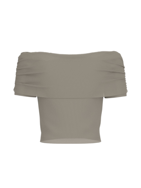 Guess Guess Brigitte Off Shoulder Top - Sage Leaf