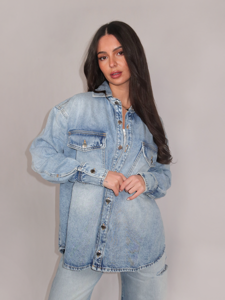 ICON Denim Noa Blouse - Sky Blue