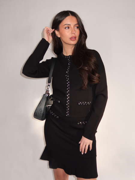 Guess Guess LS CN Raina Cardi Vest - Jet Black Guess LS CN Raina Cardi Vest - Jet Black