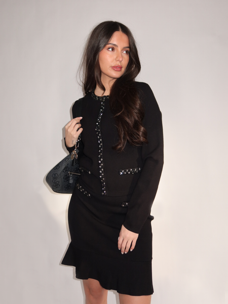 Guess LS CN Raina Cardi Vest - Jet Black Guess Guess LS CN Raina Cardi Vest - Jet Black