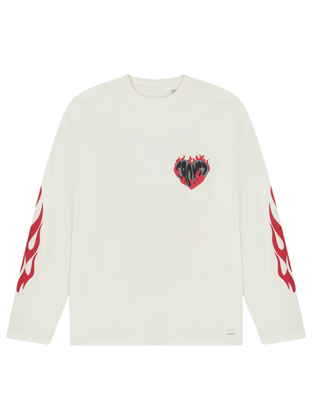 Croyez Women Heart On Fire Longsleeve - Off-White