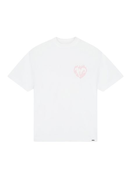 Croyez Women Heart On Fire T-Shirt - White/Pink