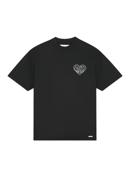 Croyez Croyez Stitched Heart T-Shirt - Vintage Black