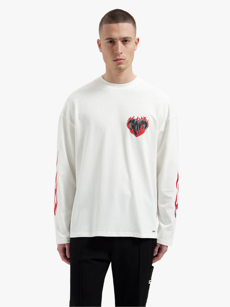 Croyez Heart On Fire Longsleeve - Off-White