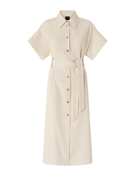 Pinko Alesha Abito Cotone Fluido - Beige G. Maroso Pinko Pinko Alesha Abito Cotone Fluido - Beige G. Maroso