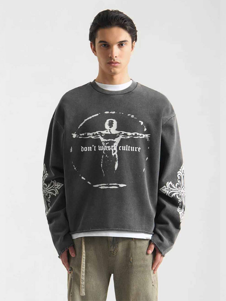 Don't Waste Culture Xavira Sweater - Washed Black