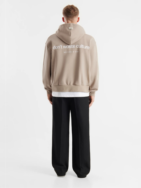 Don't Waste Culture Don't Waste Culture Ale Zip Hoodie - Taupe