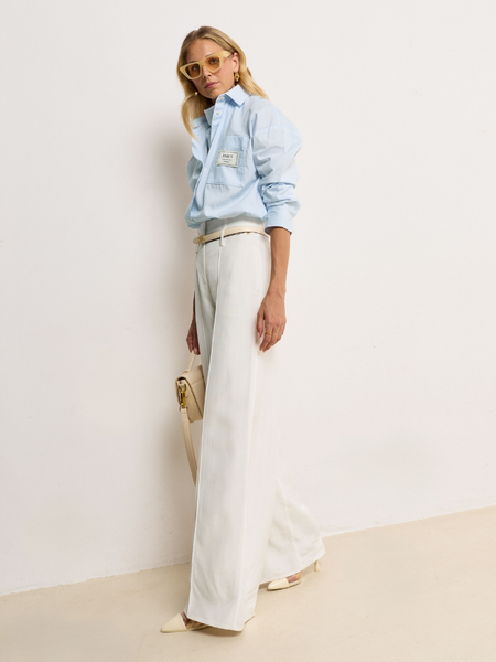 Josh V Neveah Blouse - Fresh Blue Stripe Josh V Josh V Neveah Blouse - Fresh Blue Stripe