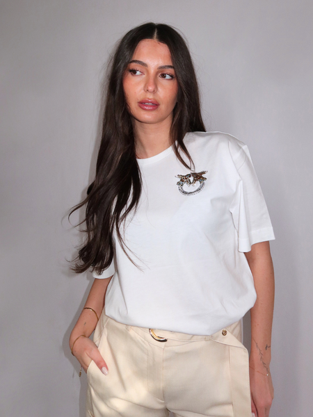 Pinko Pinko Lexy Pantalone Frisottino - Swan White