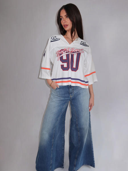 Pinko Cannobio Maglia Jersey + Twill - White Pinko Pinko Cannobio Maglia Jersey + Twill - White