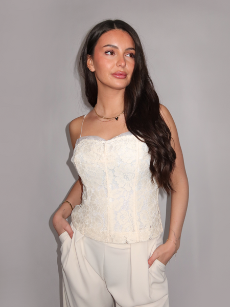 Rinascimento Rinascimento Pantalon - Panna Bianco