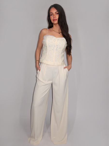 Rinascimento Rinascimento Pantalon - Panna Bianco