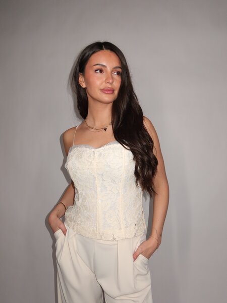 Pinko Pinko Atemoya Bustino Pizzo Rebrode - Purity White