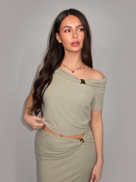 Guess Guess Brigitte Midi Skirt - Sage Leaf