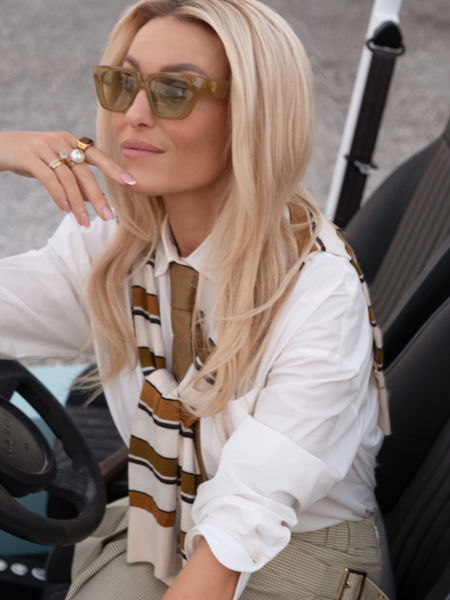 Josh V Josh V Audrey Sweater - Olive Green Stripe