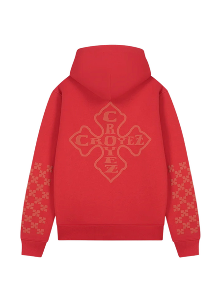 Croyez Croyez Cross Zip Hoodie - Red