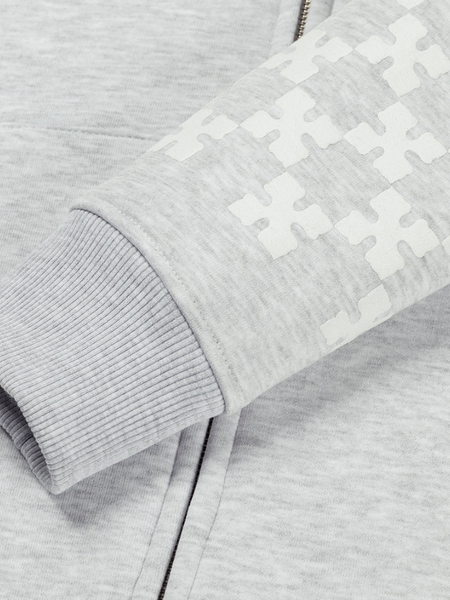 Croyez Croyez Cross Zip Hoodie - Grey Melange