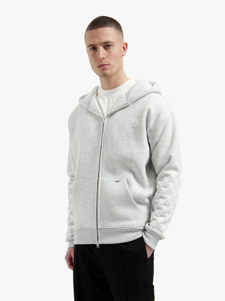 Croyez Croyez Cross Zip Hoodie - Grey Melange Croyez Cross Zip Hoodie - Grey Melange