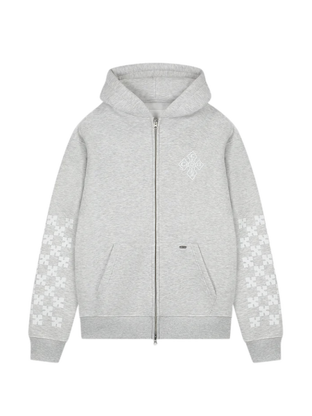 Croyez Croyez Cross Zip Hoodie - Grey Melange
