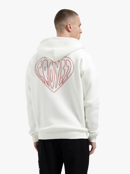 Croyez Stitched Heart Zip Hoodie - Off-White Croyez Croyez Stitched Heart Zip Hoodie - Off-White