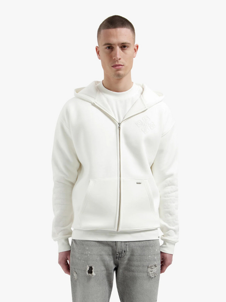 Croyez Cross Zip Hoodie - Off-White