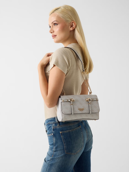 Guess Leona Logo Convrtbl Xbody Flap - Bone Logo Guess Guess Leona Logo Convrtbl Xbody Flap - Bone Logo