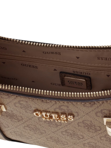 Guess Guess Leona Logo Shoulder Bag - Latte Logo