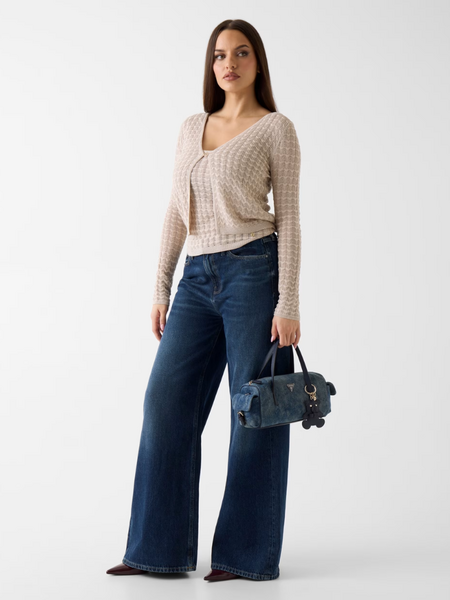 Guess Kassie Small Box Satchel - Denim Guess Guess Kassie Small Box Satchel - Denim