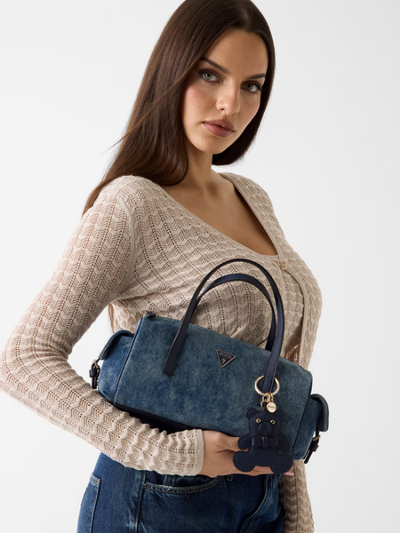 Guess Kassie Small Box Satchel - Denim Guess Guess Kassie Small Box Satchel - Denim