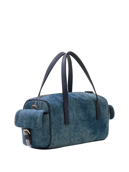 Guess Kassie Small Box Satchel - Denim Guess Guess Kassie Small Box Satchel - Denim