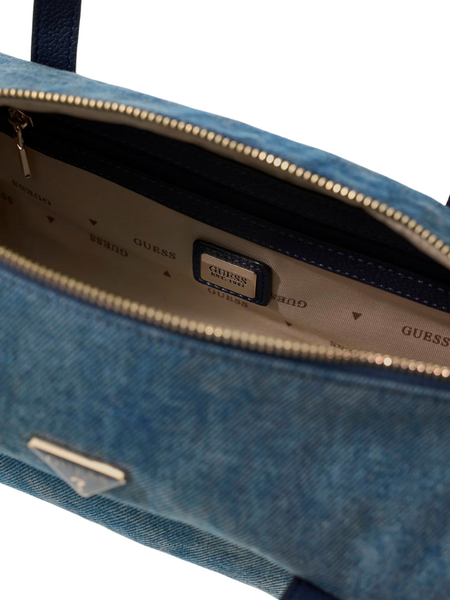 Guess Kassie Small Box Satchel - Denim Guess Guess Kassie Small Box Satchel - Denim