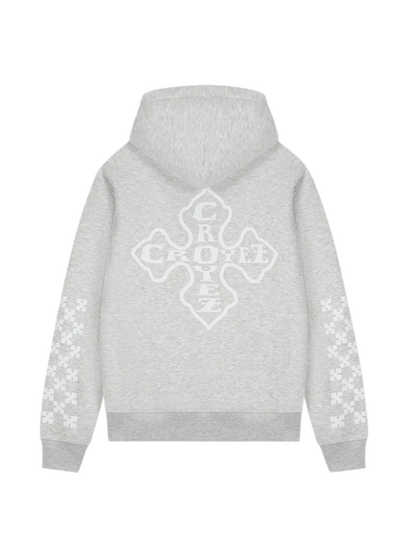 Croyez Croyez Women Cross Zip Hoodie - Grey Melange