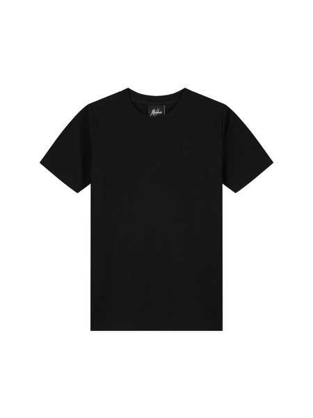 Malelions Malelions Kids Ribbed Script T-Shirt - Black