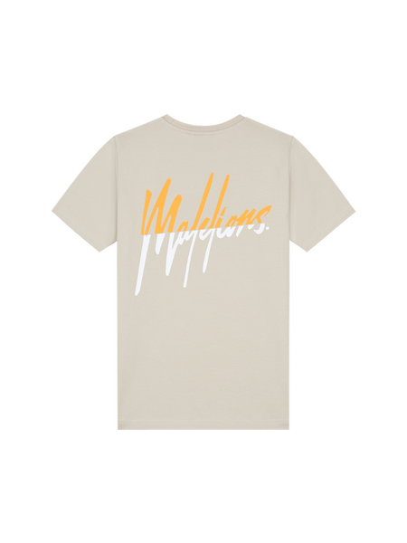 Malelions Malelions Kids Split T-Shirt - Beige/Orange Malelions Kids Split T-Shirt - Beige/Orange