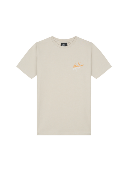 Malelions Kids Split T-Shirt - Beige/Orange Malelions Malelions Kids Split T-Shirt - Beige/Orange