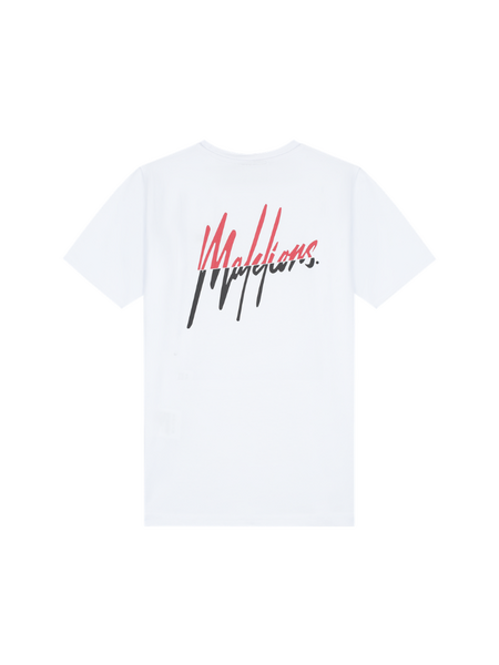 Malelions Malelions Kids Split T-Shirt - White/Red Malelions Kids Split T-Shirt - White/Red