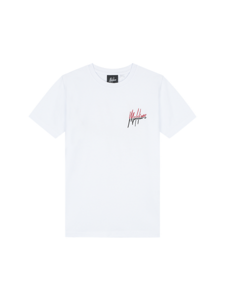 Malelions Kids Split T-Shirt - White/Red Malelions Malelions Kids Split T-Shirt - White/Red