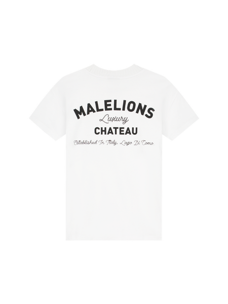 Malelions Malelions Kids Relaxed Knitted Collar T-Shirt - White