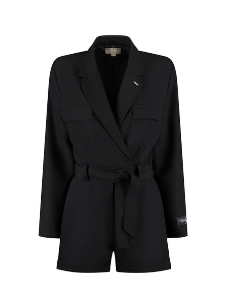 Malelions Malelions Women Label Playsuit - Black Malelions Women Label Playsuit - Black