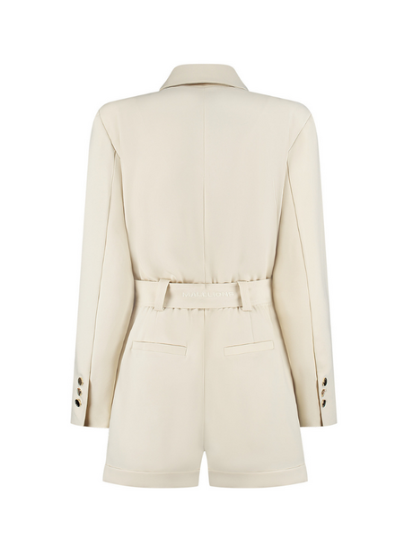 Malelions Women Label Playsuit - Sand Malelions Malelions Women Label Playsuit - Sand