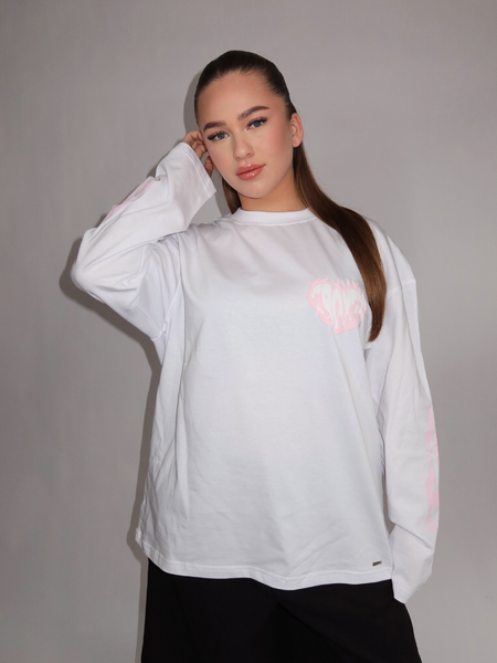 Croyez Women Heart On Fire Longsleeve - White/Pink