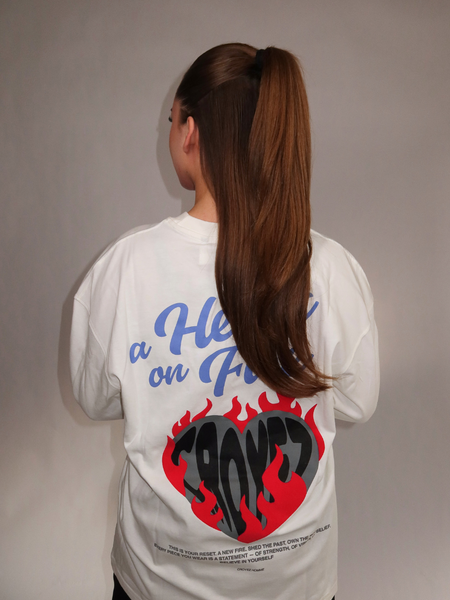 Croyez Croyez Women Heart On Fire Longsleeve - Off-White