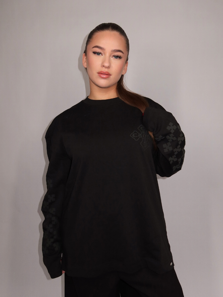 Croyez Women Cross Longsleeve - Vintage Black