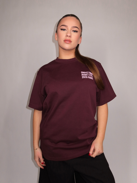 Croyez Croyez Women Classique T-Shirt - Burgundy